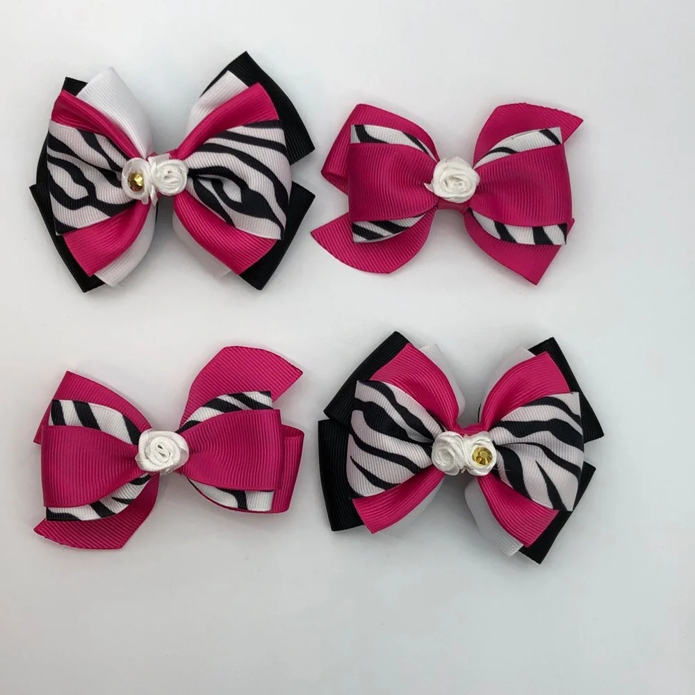 Hair bows (set of four) alligator clips